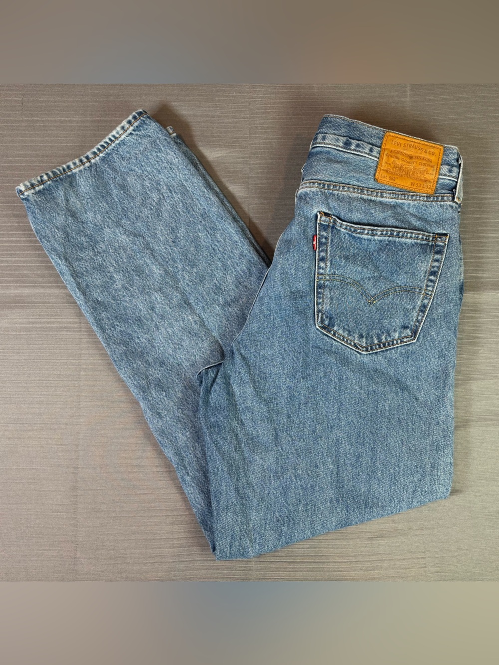 Levi’s 568 Loose Straight Jeans W33 L32 Light Wash Y2K Baggy Denim